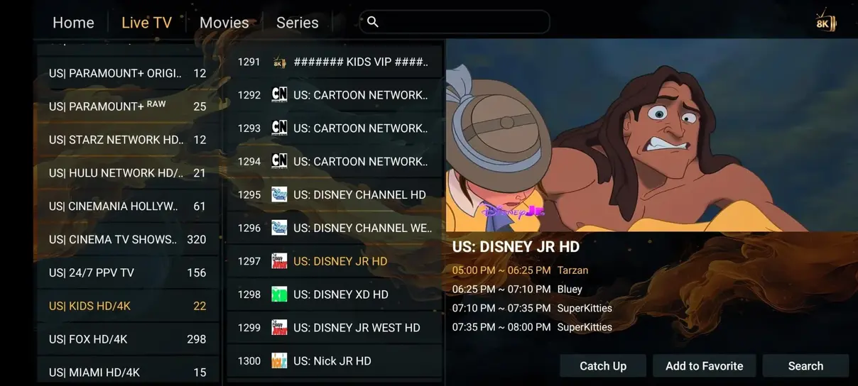 NigmaTV IPTV interface preview screenshot 2